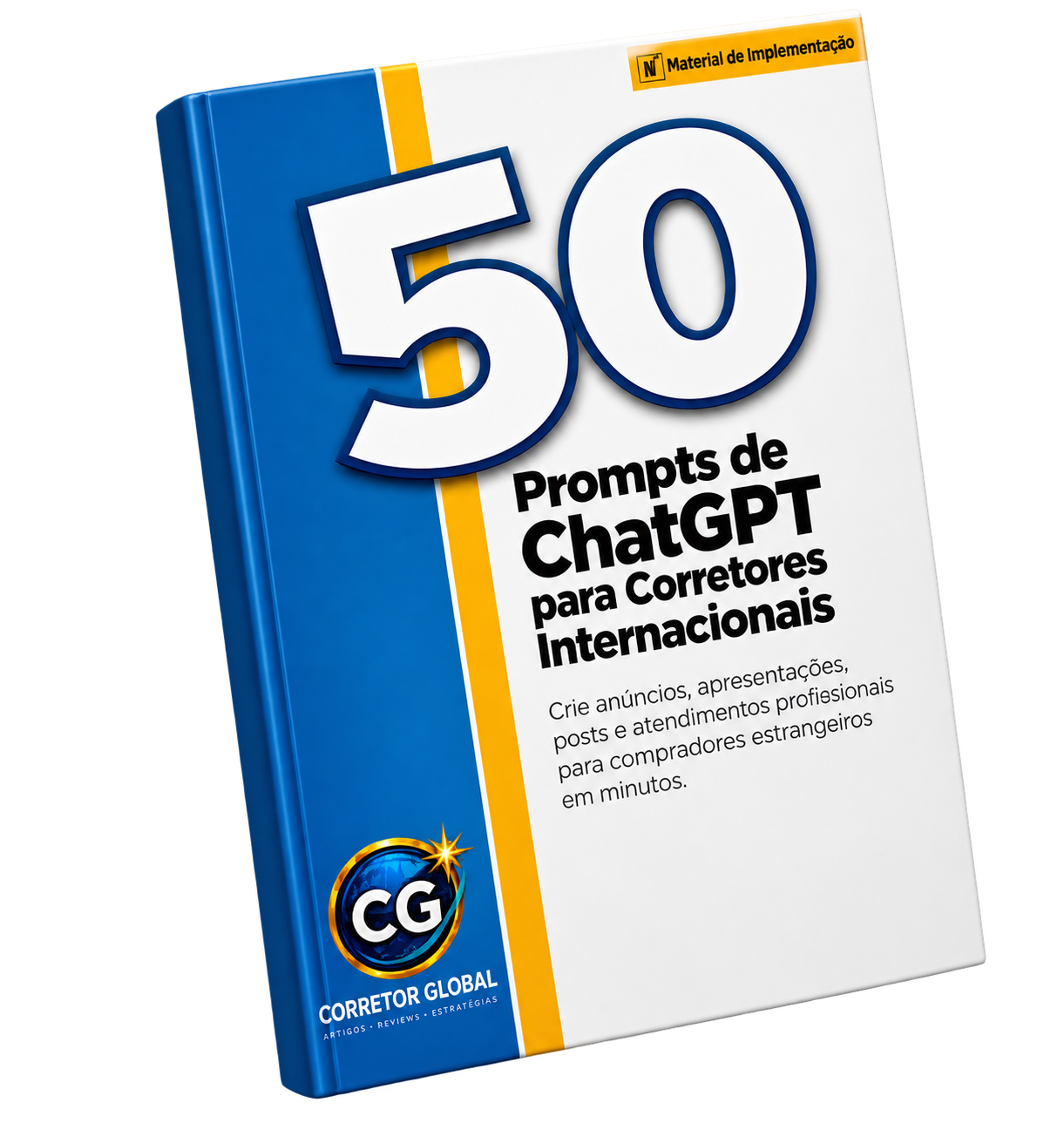 Mockup do Volume 04 — 50 Prompts de ChatGPT para Corretores